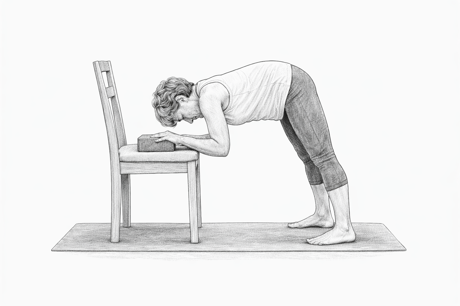 Grätsche mit Vorbeuge